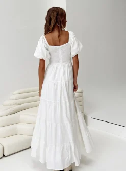 Princess Polly Garrity Maxi Dress  White Sale