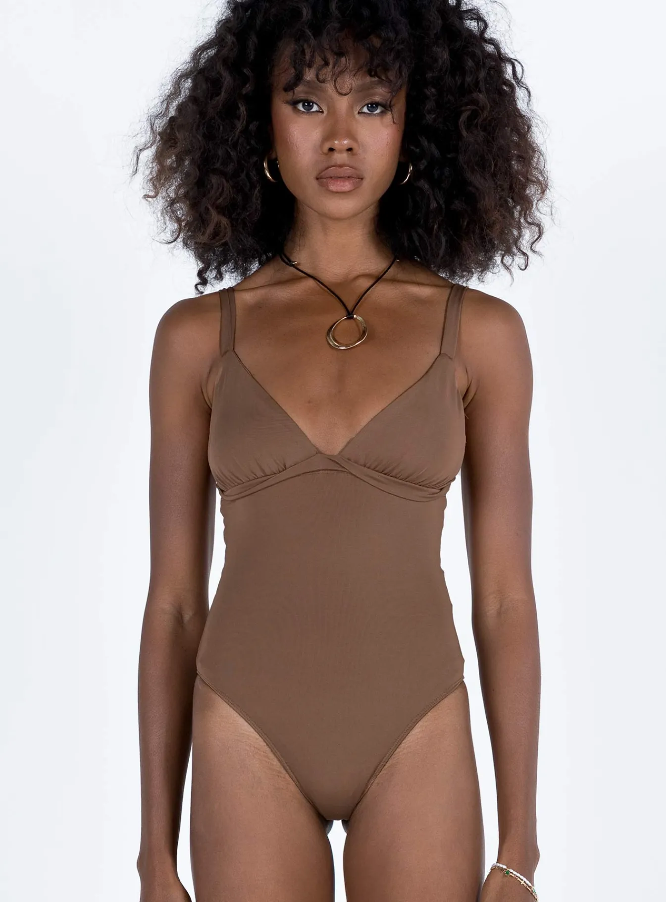Princess Polly Gazel Bodysuit Brown Best Sale