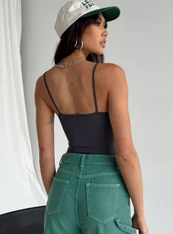 Princess Polly Geary Bodysuit Grey Fashion