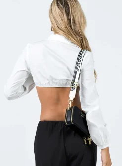 Princess Polly Gemi Cloud Crop Top Ivory Sale