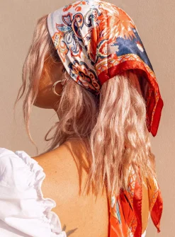 Princess Polly Gemini Satin Scarf Burgundy Shop