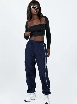 Princess Polly Genelin Pants  Navy Flash Sale