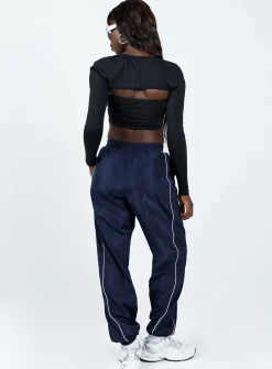 Princess Polly Genelin Pants  Navy Flash Sale