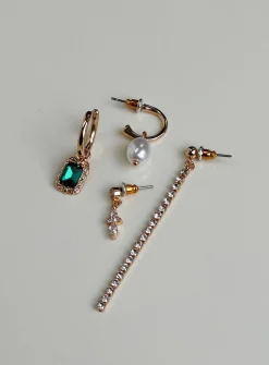 Princess Polly Geneve Earring Pack Multi   Gold Best