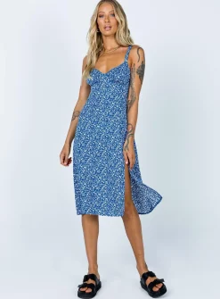 Princess Polly Georgia Midi Dresstall   Navy Sale
