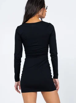 Princess Polly Georgie Mini Dress  Black Discount