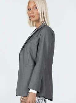 Princess Polly Gerald Blazer  Grey Hot