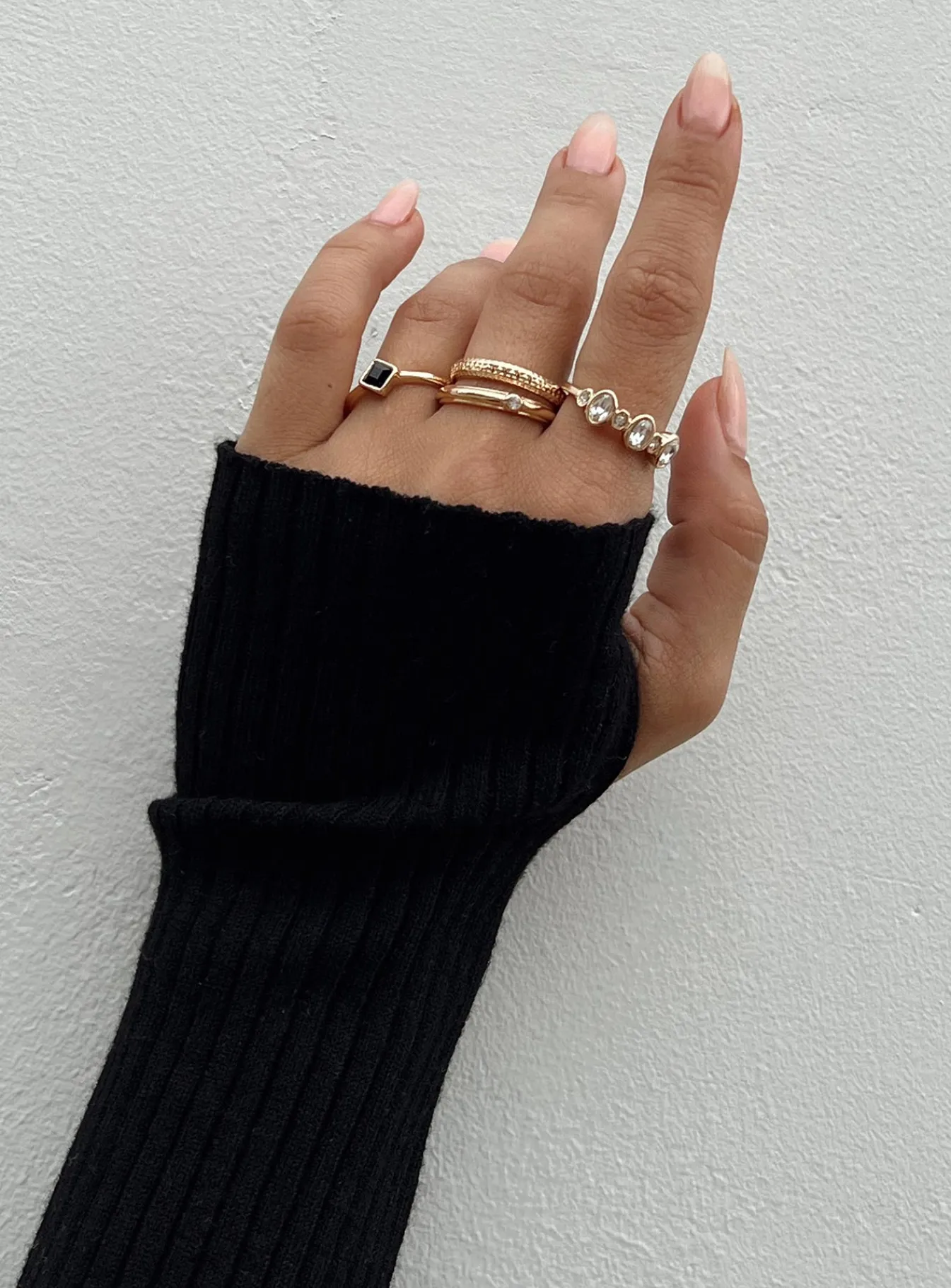 Princess Polly Gerard Ring Pack Gold New