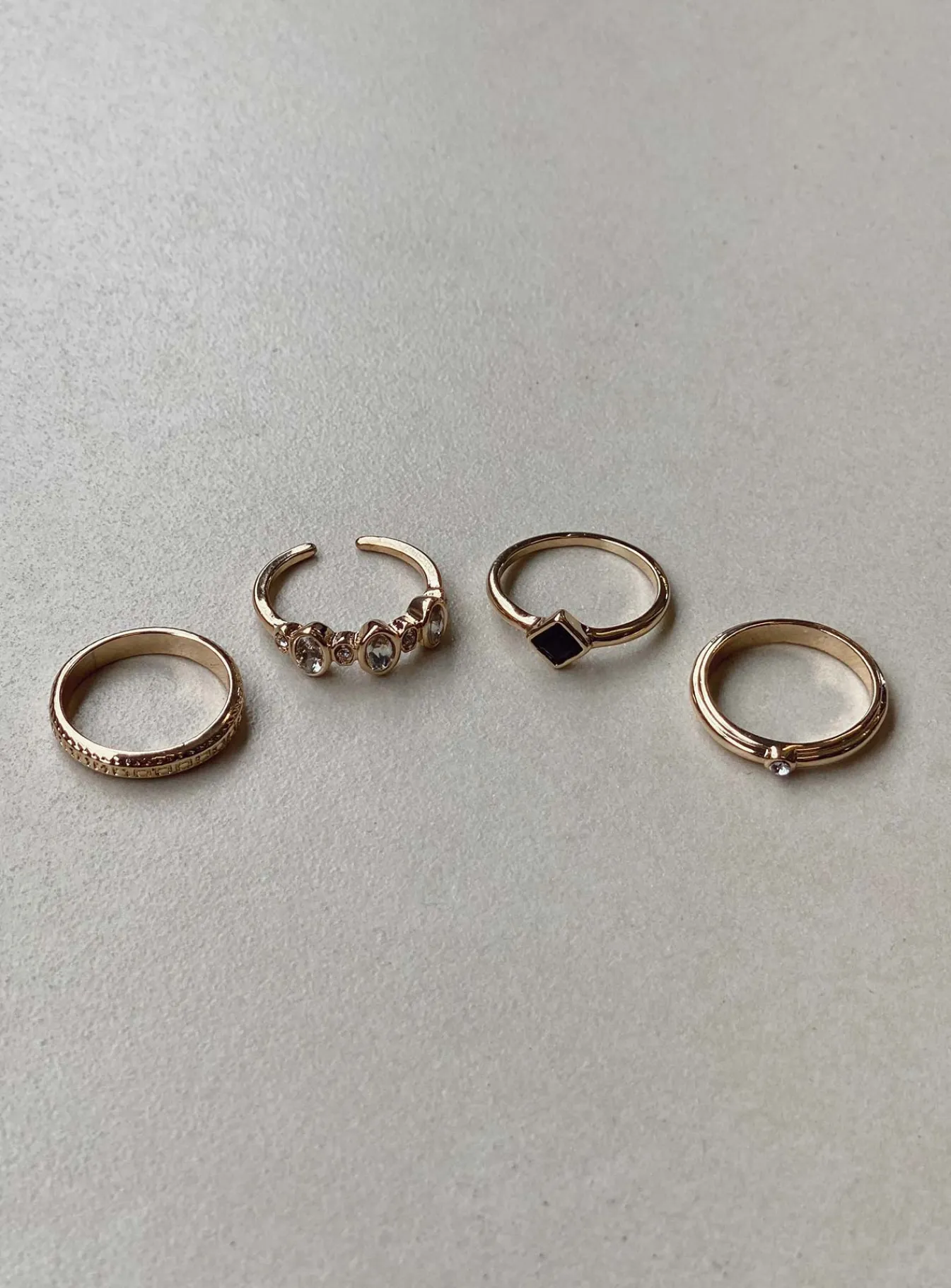 Princess Polly Gerard Ring Pack Gold New