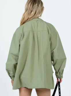 Princess Polly Germaine Cargo Shacket  Khaki Best