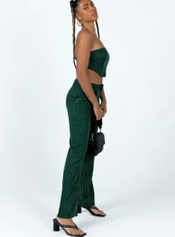 Princess Polly Gerri Setstripe Green Clearance