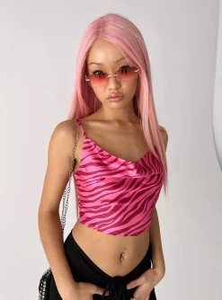Princess Polly Gia Top  Pink Outlet