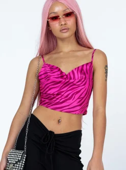 Princess Polly Gia Top  Pink Outlet