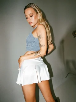 Princess Polly Gibbs Mini Skirt White Clearance