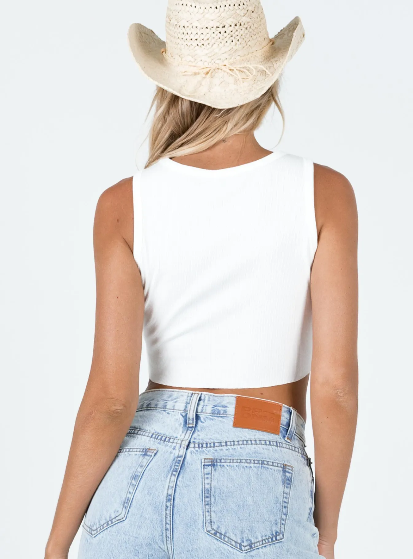 Princess Polly Giddy Up Tank Top White Outlet