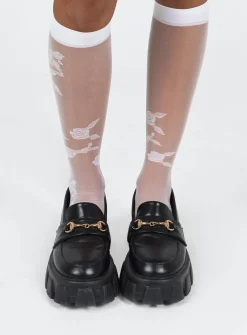 Princess Polly Gilda Stocking Socks  White Discount