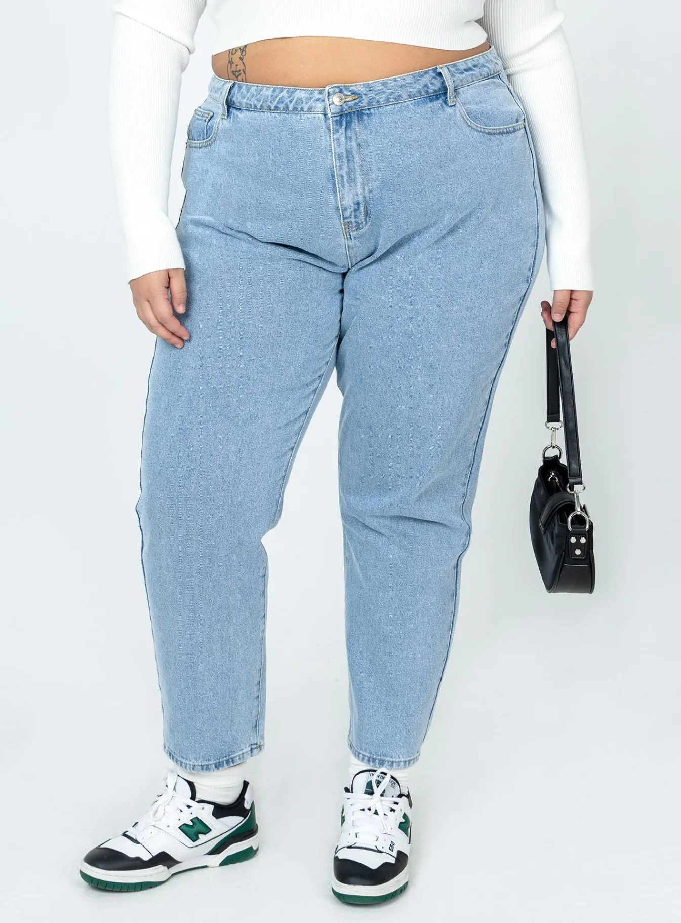 Princess Polly Girona Denim Jeanscurve Blue Shop