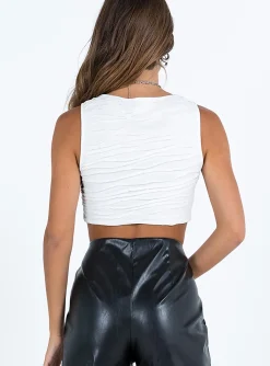 Princess Polly Glascott Top  White Hot