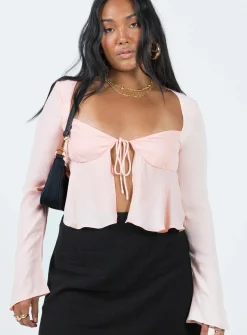 Princess Polly Godet Top Pink Hot