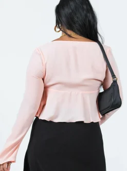 Princess Polly Godet Top Pink Hot