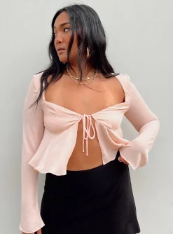 Princess Polly Godet Top Pink Hot