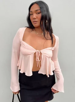 Princess Polly Godet Top Pink Hot