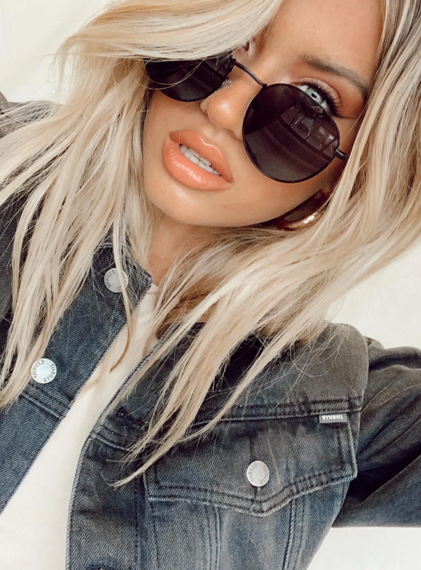 Princess Polly Golden Hour Sunglasses Black Clearance