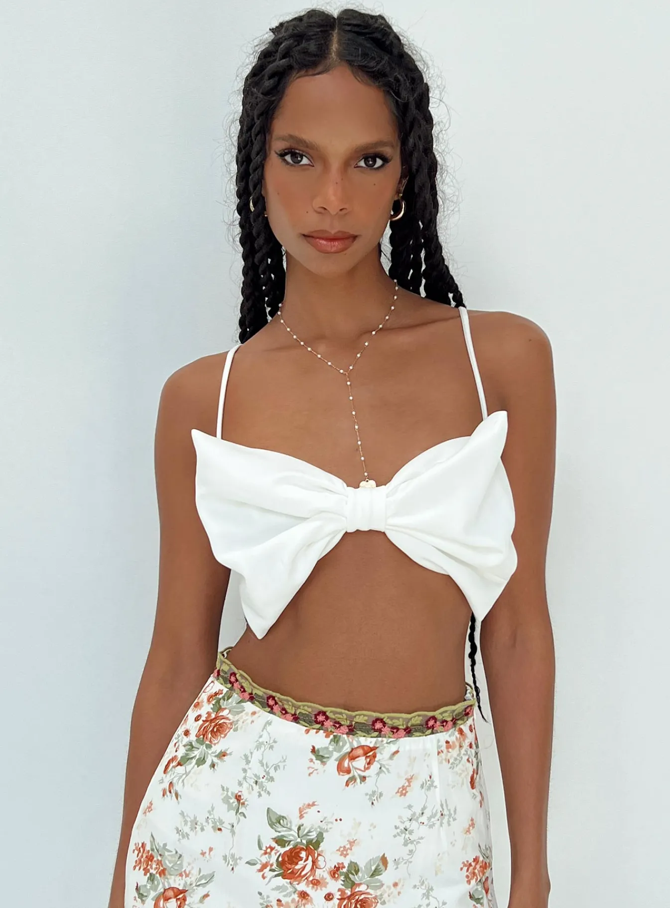 Princess Polly Goldwyn Bow Top White Sale
