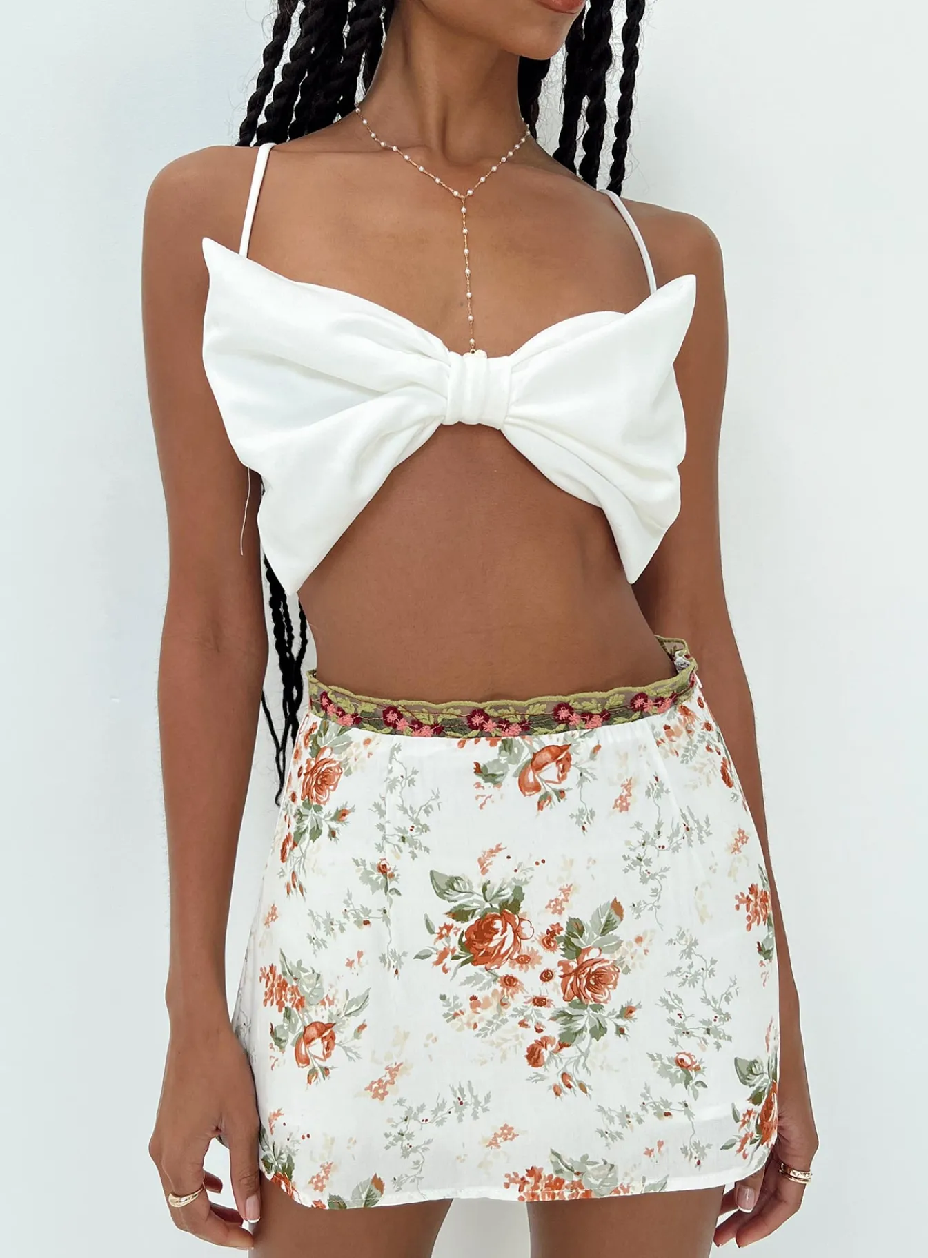 Princess Polly Goldwyn Bow Top White Sale