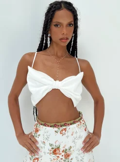 Princess Polly Goldwyn Bow Top White Sale