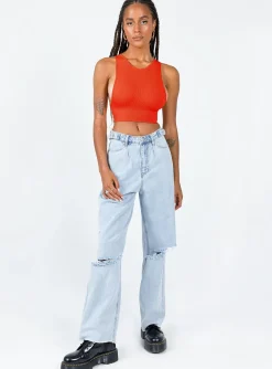 Princess Polly Grace Tank Top  Red Discount