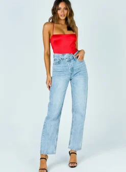 Princess Polly Gracie Bodysuit Red Cheap