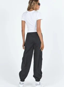 Princess Polly Grattidge Cargo Pants Black New