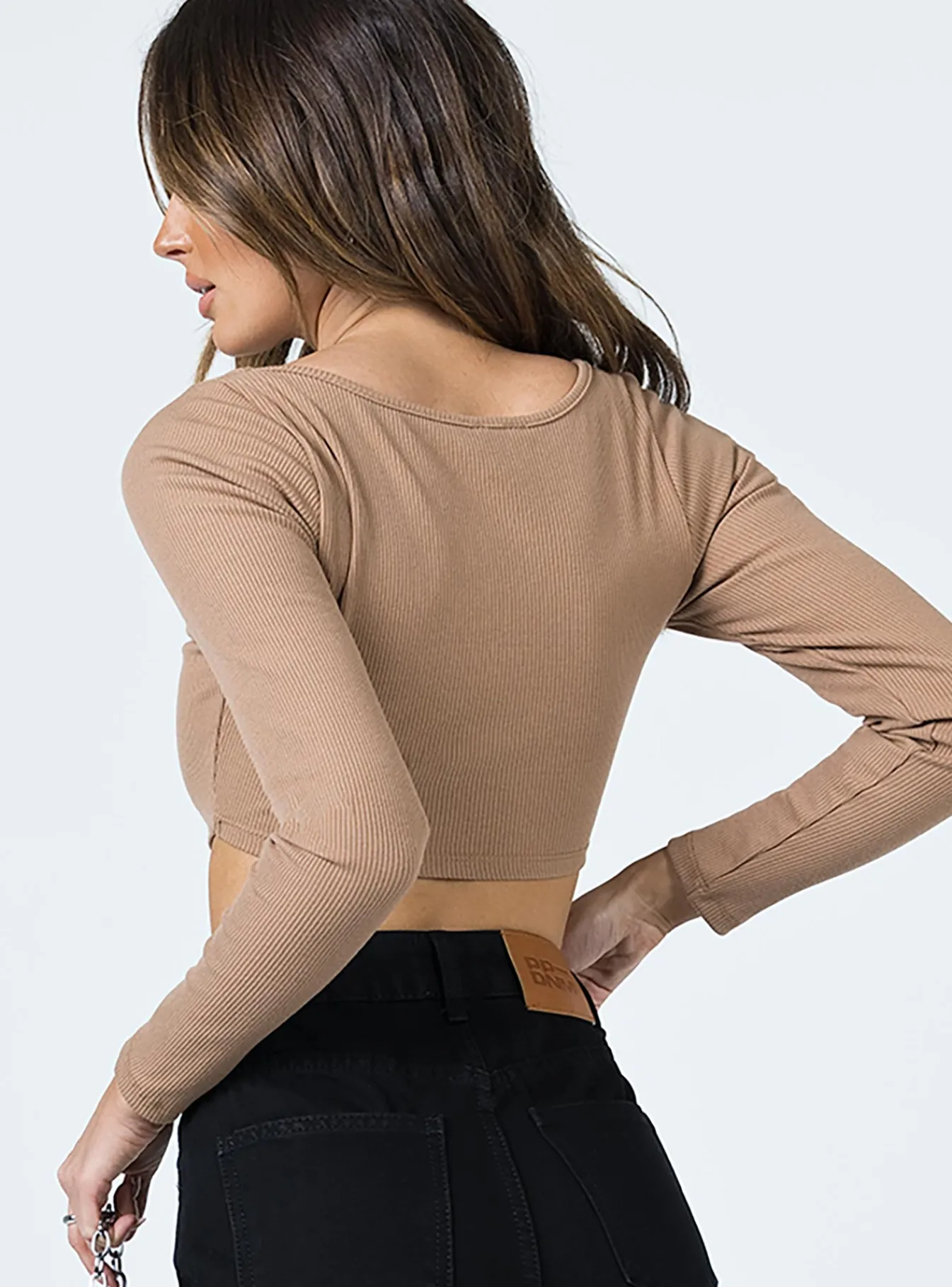 Princess Polly Greer Long Sleeve Top Tan Cheap