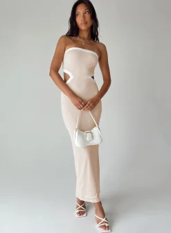 Princess Polly Greta Maxi Dress  Beige Best