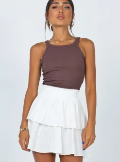 Princess Polly Greta Mini Skirt  Off White Cheap