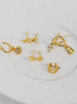 Princess Polly Guess Who Earring Pack  Gold Best Sale