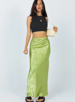 Princess Polly Hailey Midi Skirt Green Clearance