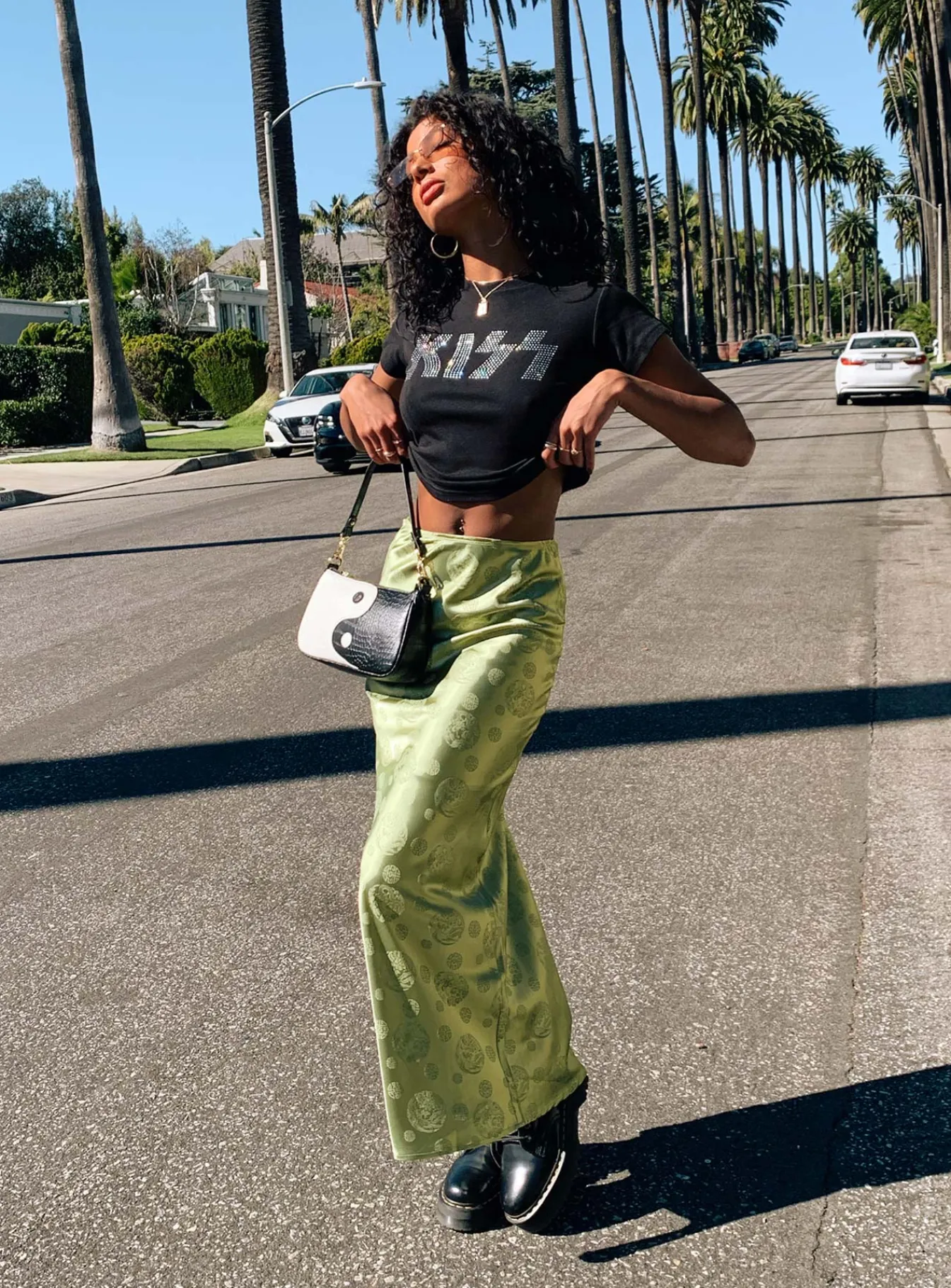 Princess Polly Hailey Midi Skirt Green Clearance