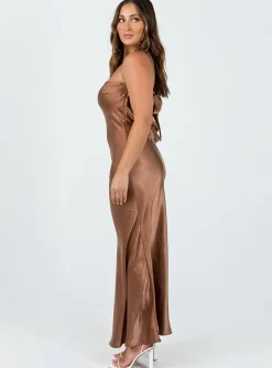 Princess Polly Haley Maxi Dress Brown Online