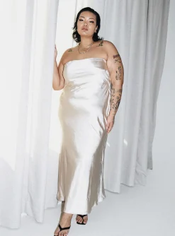 Princess Polly Haley Maxi Dresscurve   Champagne Store