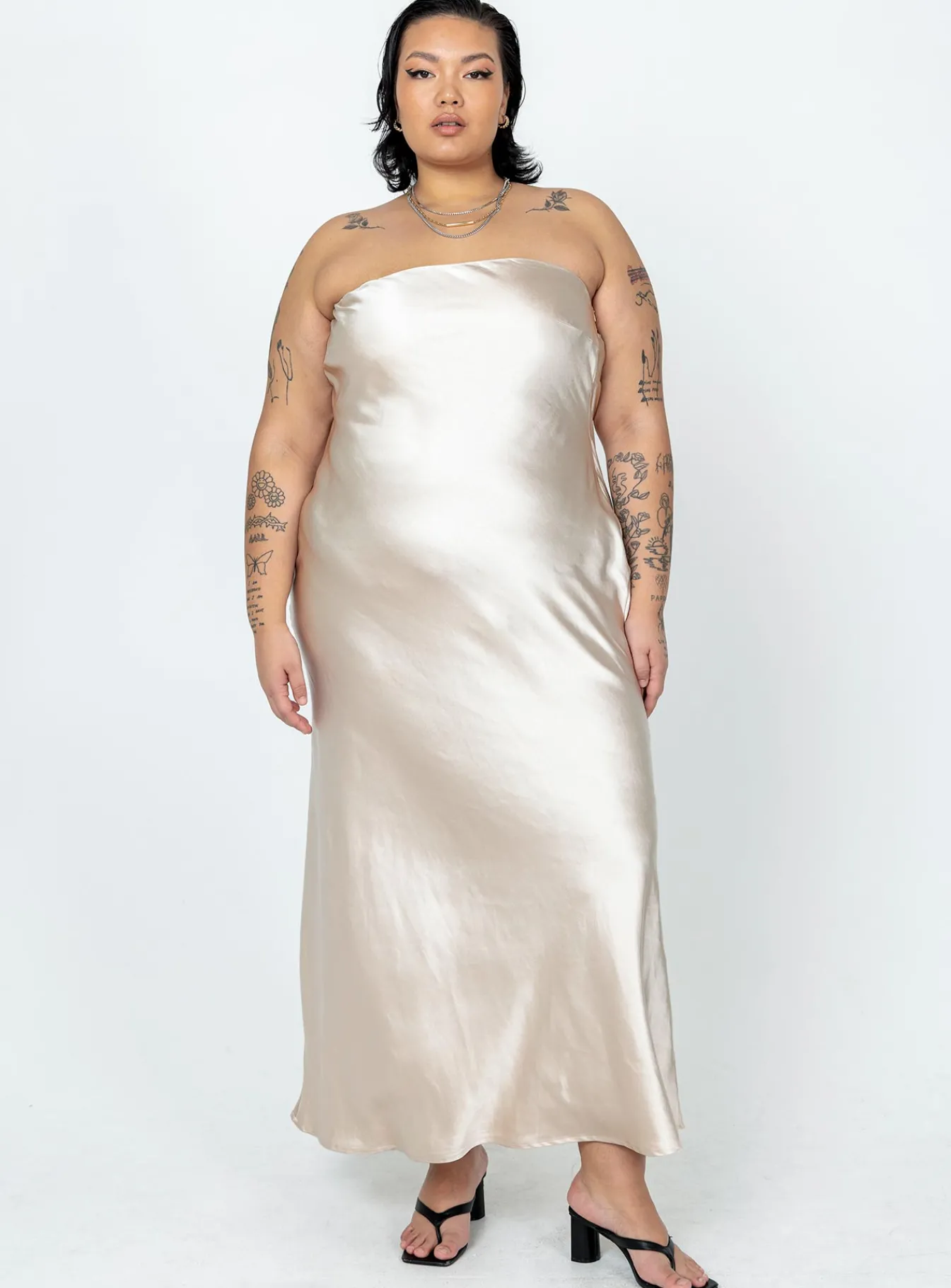 Princess Polly Haley Maxi Dresscurve Champagne Store