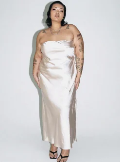 Princess Polly Haley Maxi Dresscurve Champagne Store