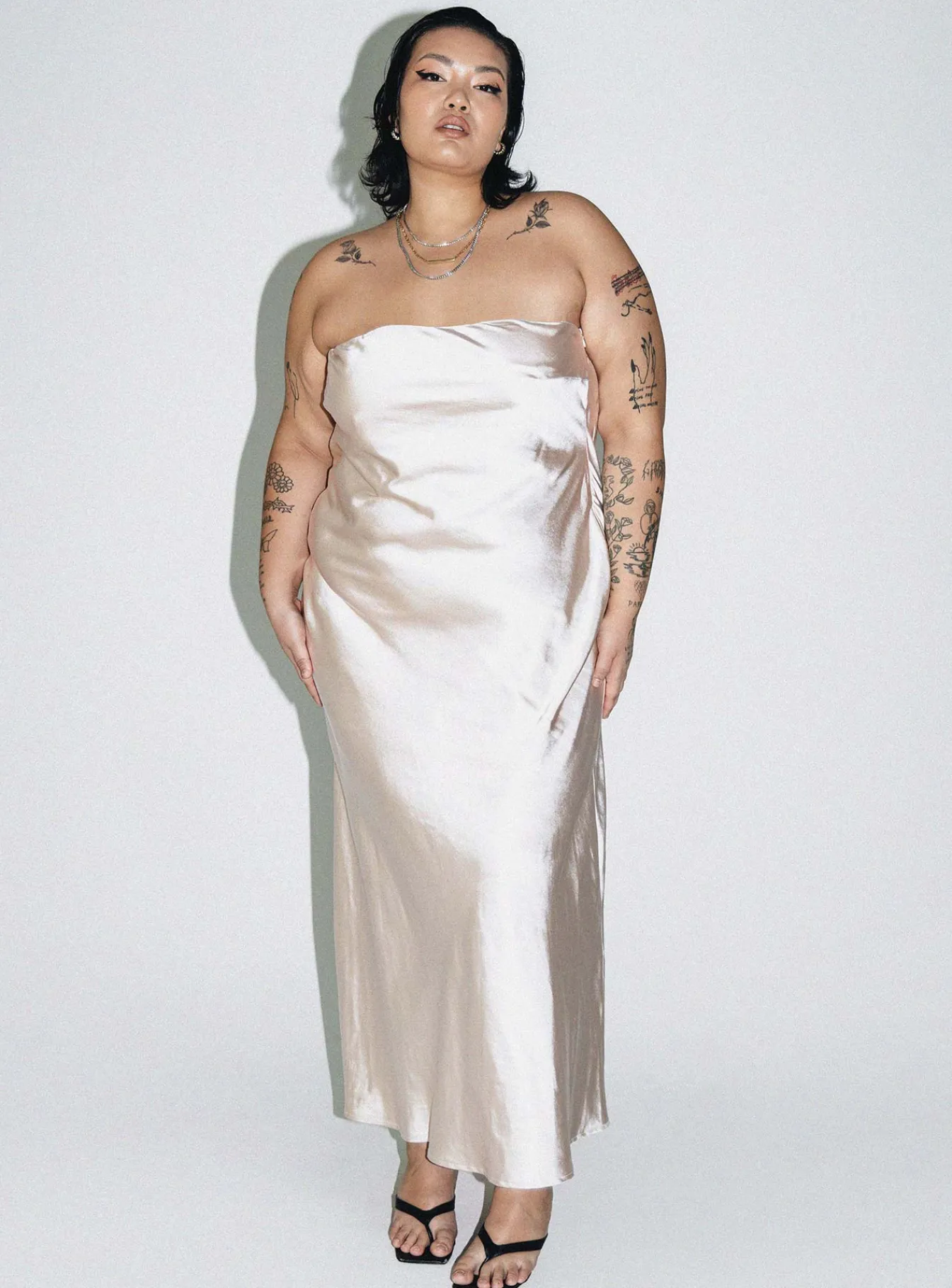 Princess Polly Haley Maxi Dresscurve Champagne Store