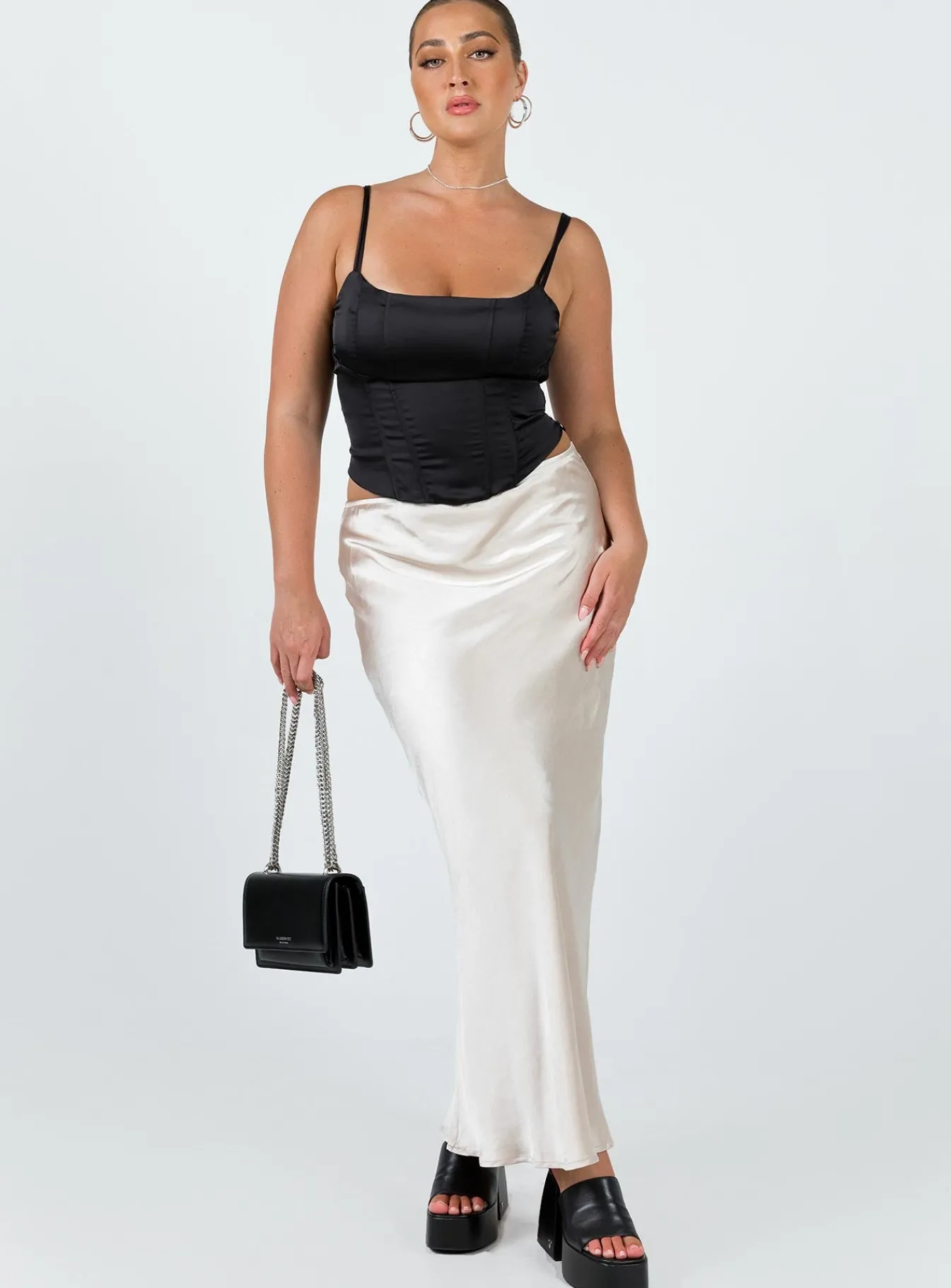 Princess Polly Haley Maxi Skirt Champagne Shop