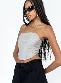 Princess Polly Halford Bustier Top Houndstooth Cheap