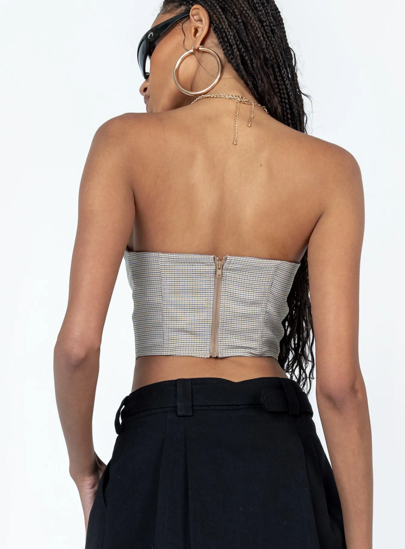 Princess Polly Halford Bustier Top Houndstooth Cheap
