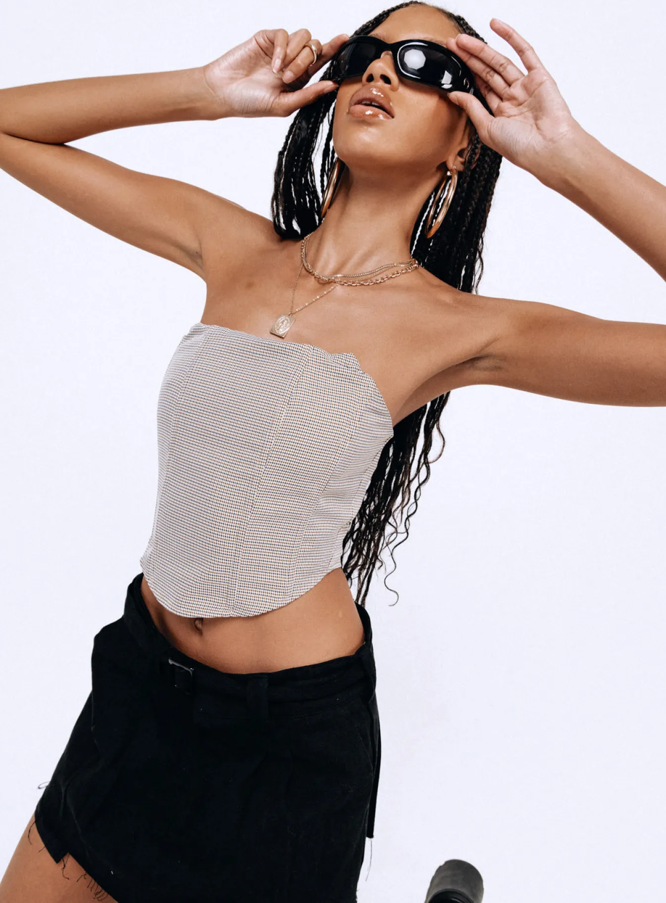 Princess Polly Halford Bustier Top Houndstooth Cheap