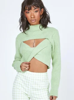 Princess Polly Halia Jumper/Sweater  Green Best Sale