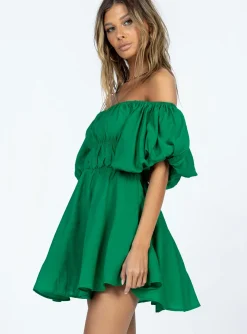 Princess Polly Halton Mini Dress Green Outlet